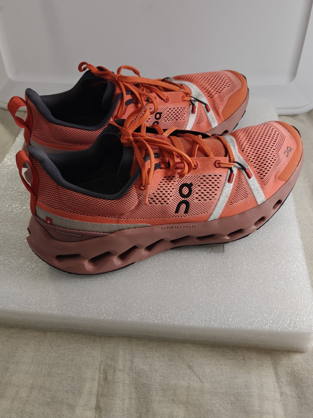 On Running Cloudsurfer Trail Mens Shoes Orange Size 12M Trail Running Sneakers - Picture 6 of 9